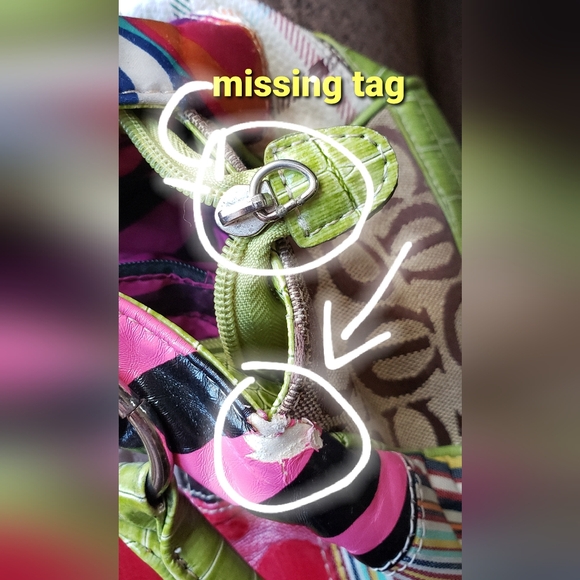 Patchwork multi texture Lime green pink leopard great condition handbag - Picture 14 of 15